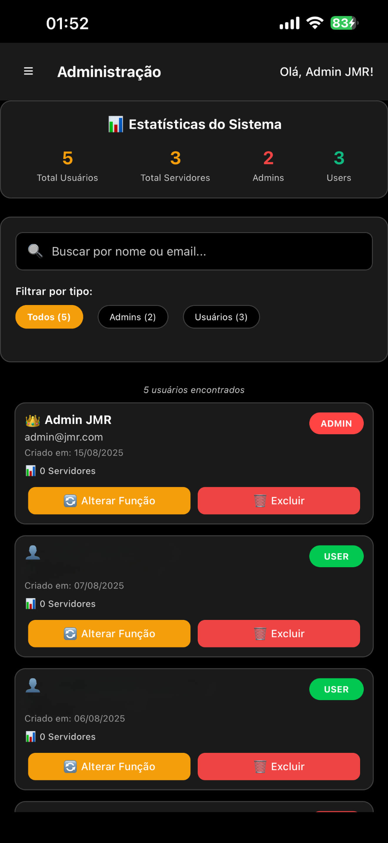 Painel Admin